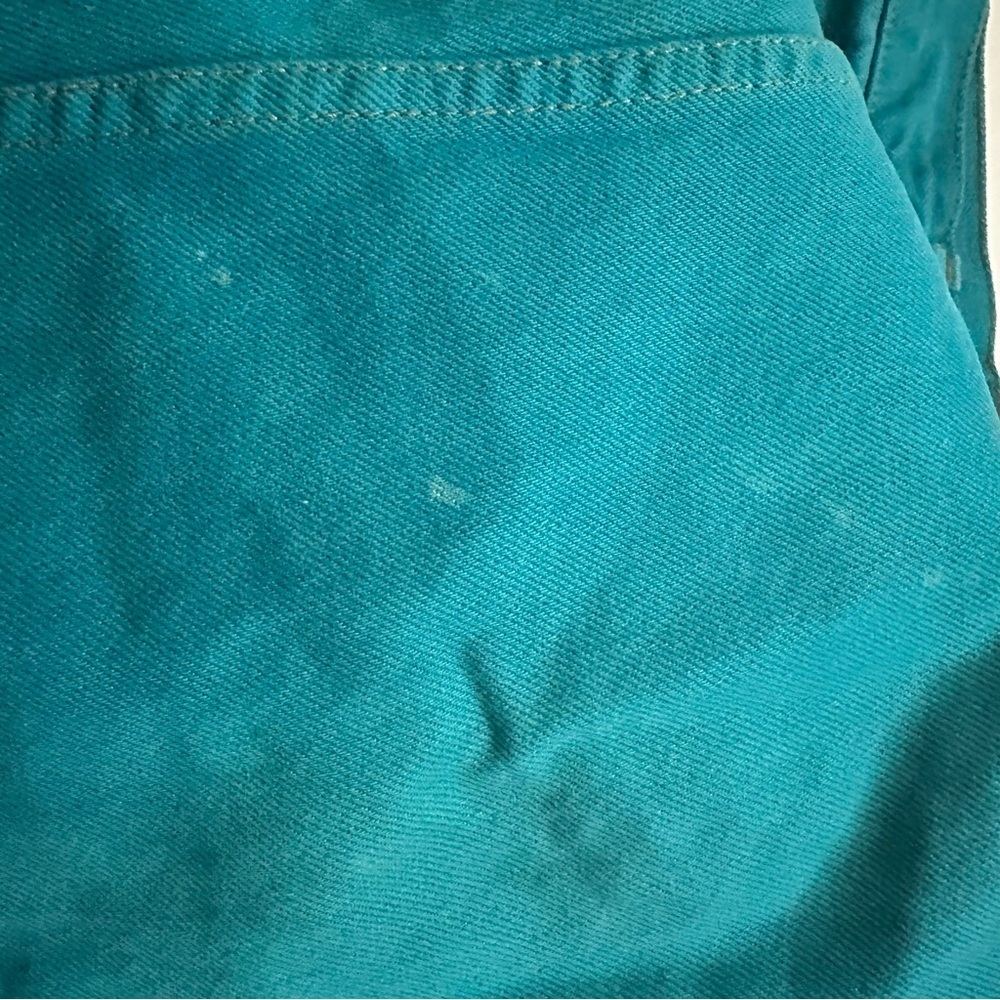 Guess by George Marciano Vintage 80’s Turquoise Teal Denim Jeans Size 32 - Picture 8 of 10